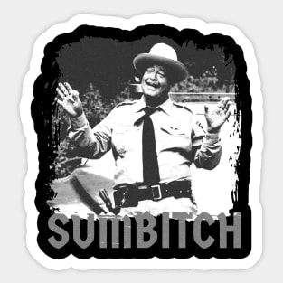 sumbitch - black and white Sticker